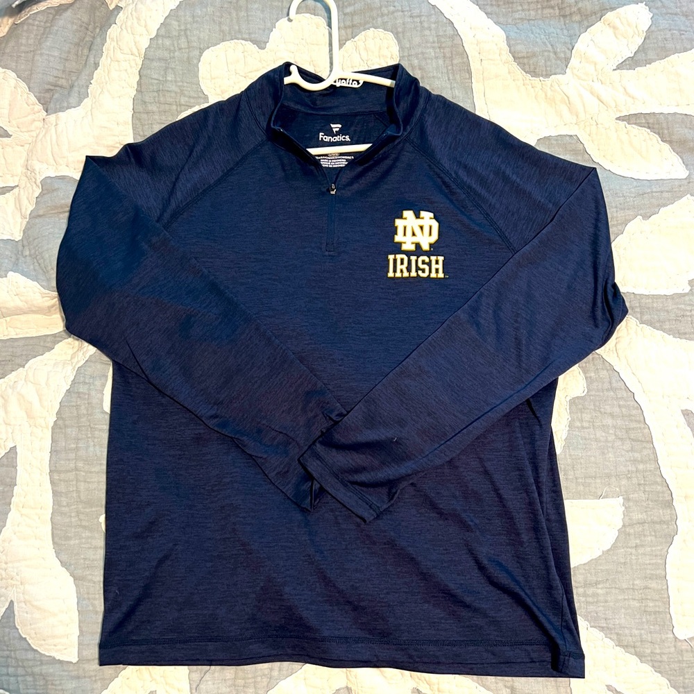 Fanatics Notre Dame Lightweight Quarter Zip Size Large